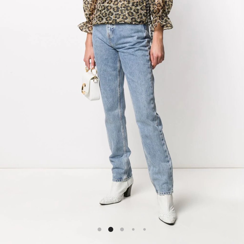Ganni Straight Leg, High Rise Jeans